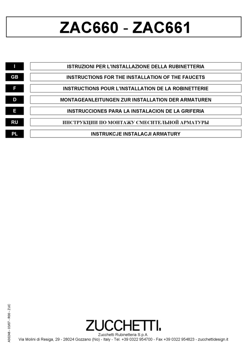 ZUCCHETTI ZAC660 Instruction for the installation