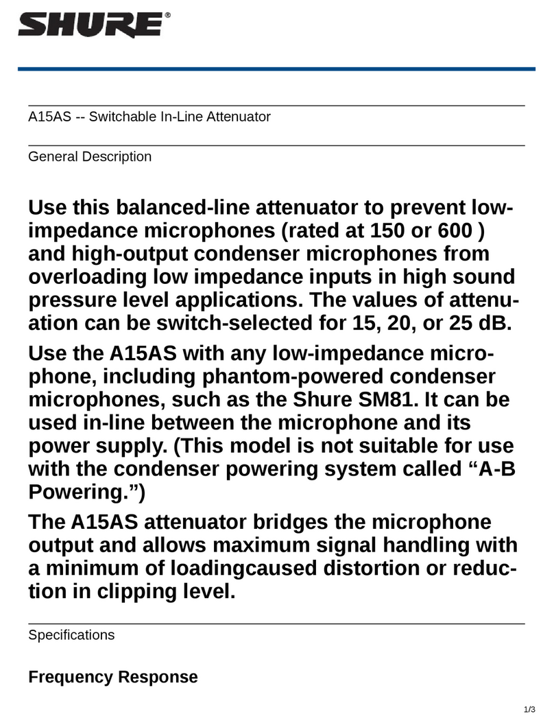 Shure A15AS manual