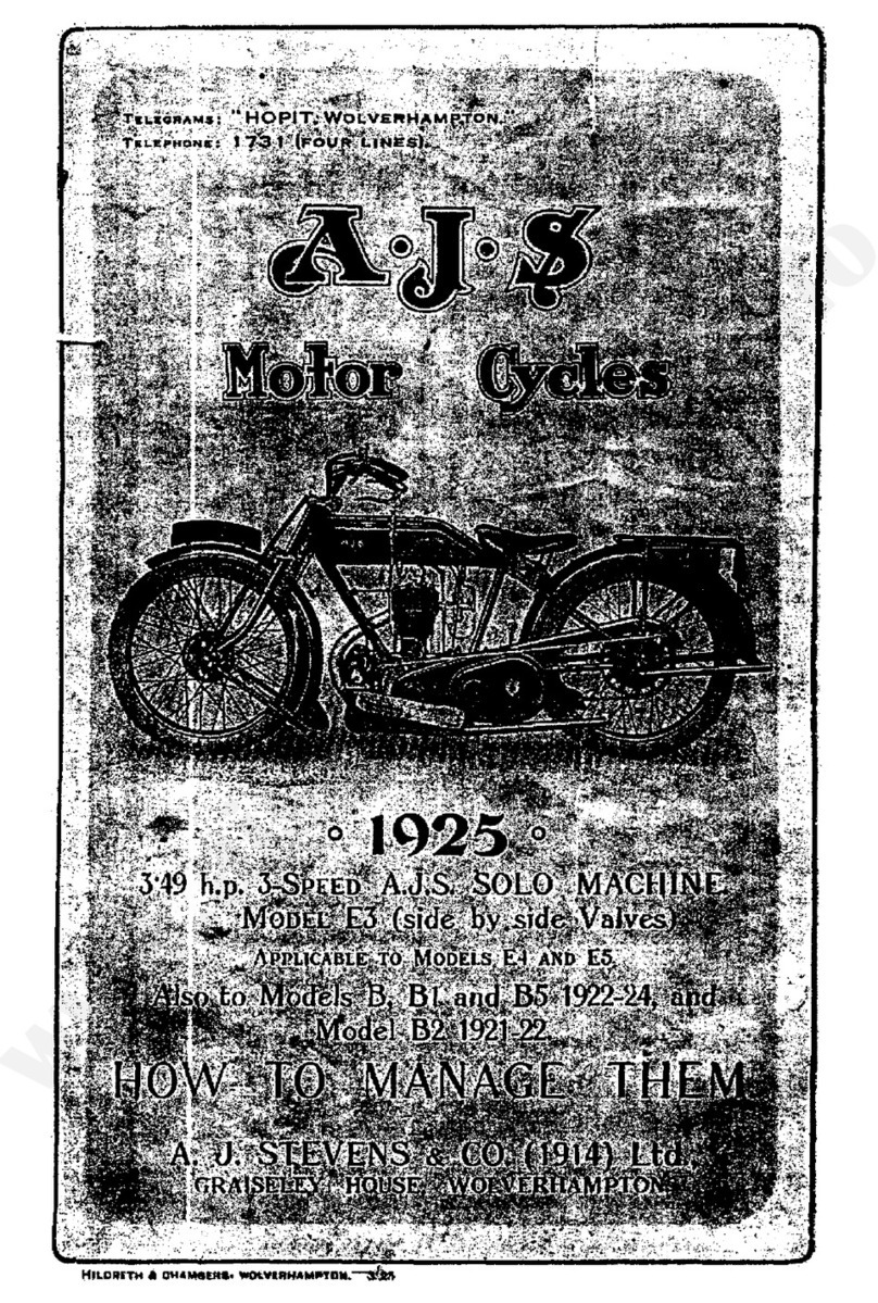 AJS E3 1925 manual