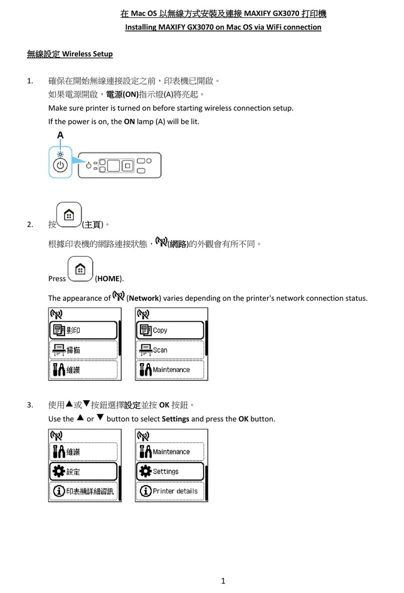 Canon MAXIFY GX3070 Installing