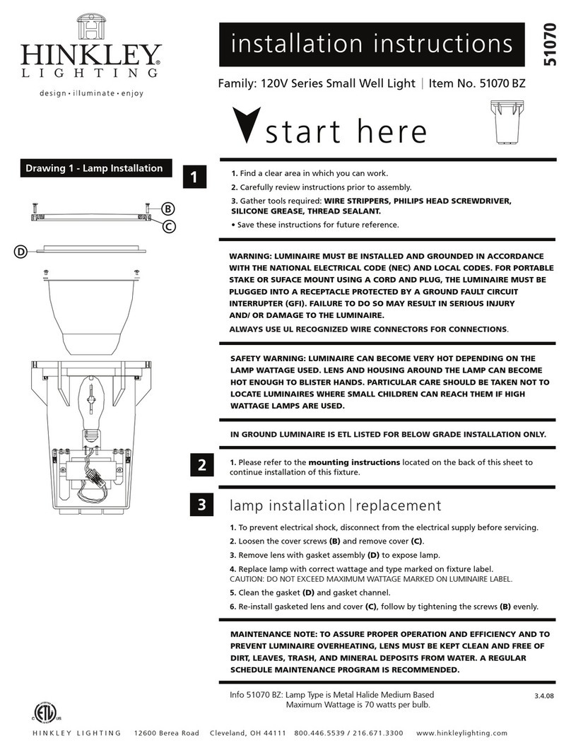Hinkley Lighting 51070 BZ installation instructions