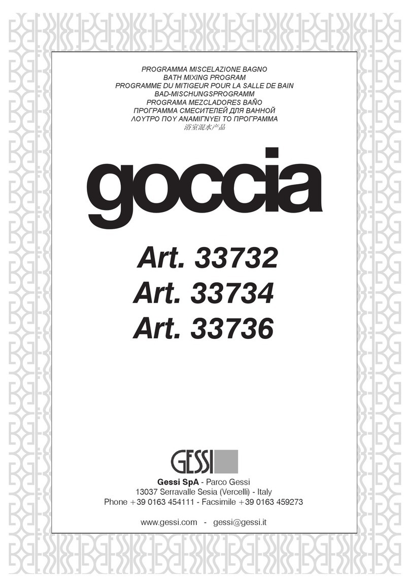 Gessi goccia 33732 Troubleshooting guide