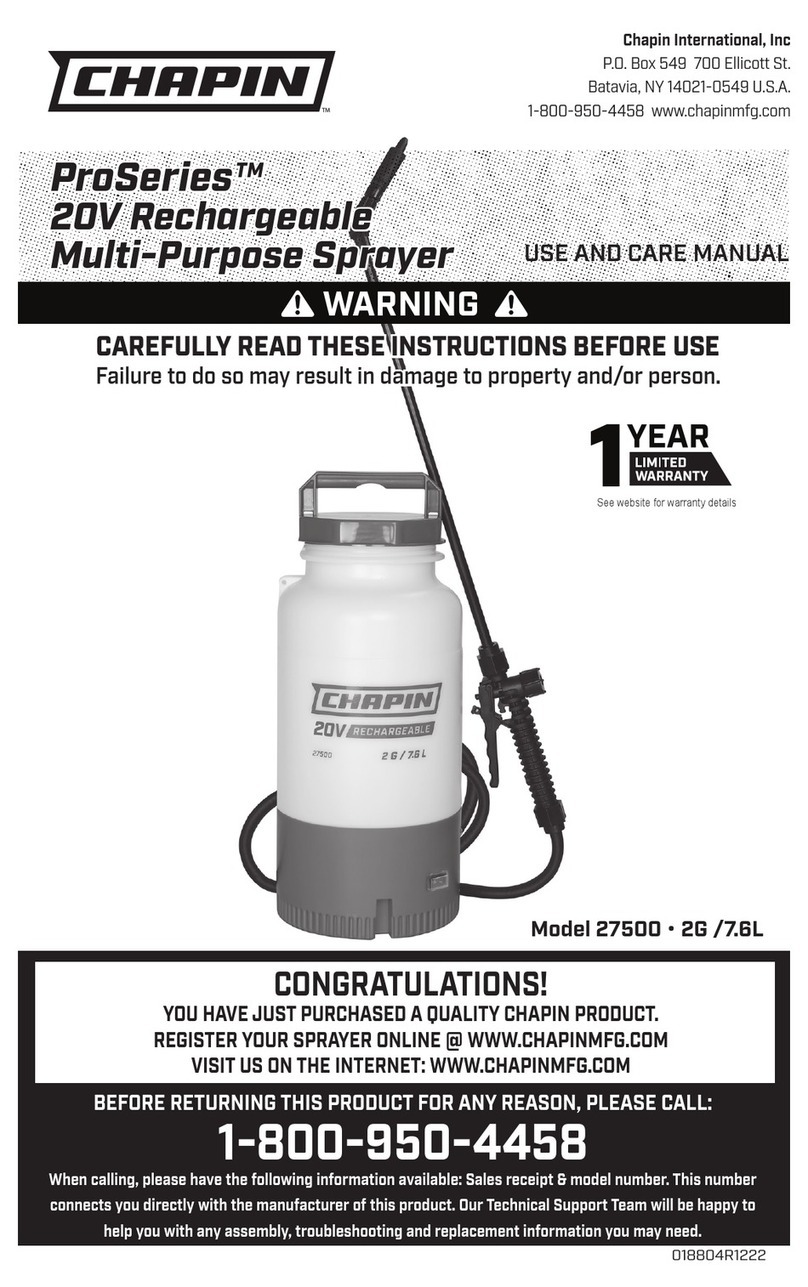 Chapin ProSeries 27500 User manual