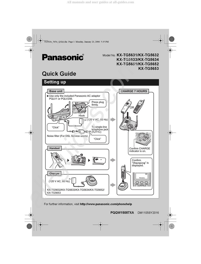 Panasonic KX-TG5632 User manual Panasonic KX-TG5632 User manual