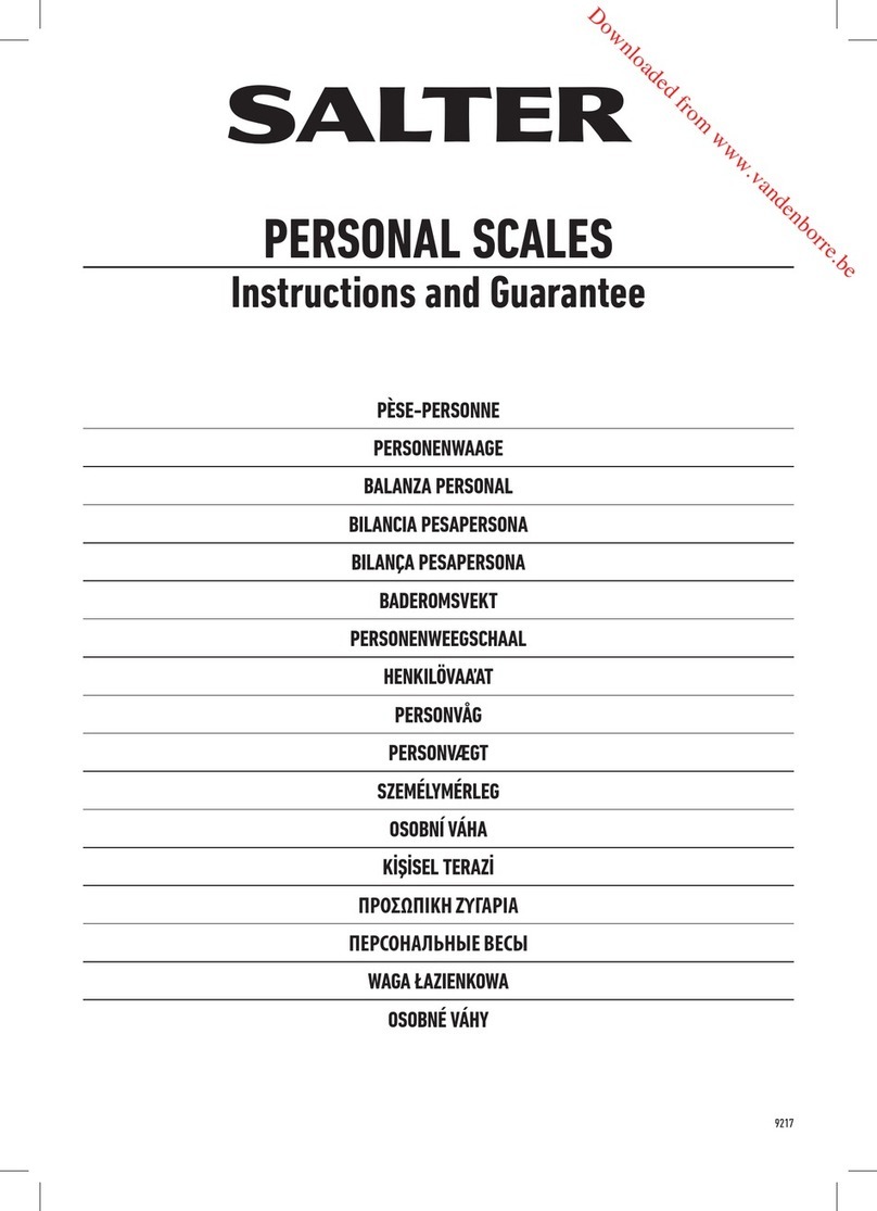 Salter SA9217 Product information sheet