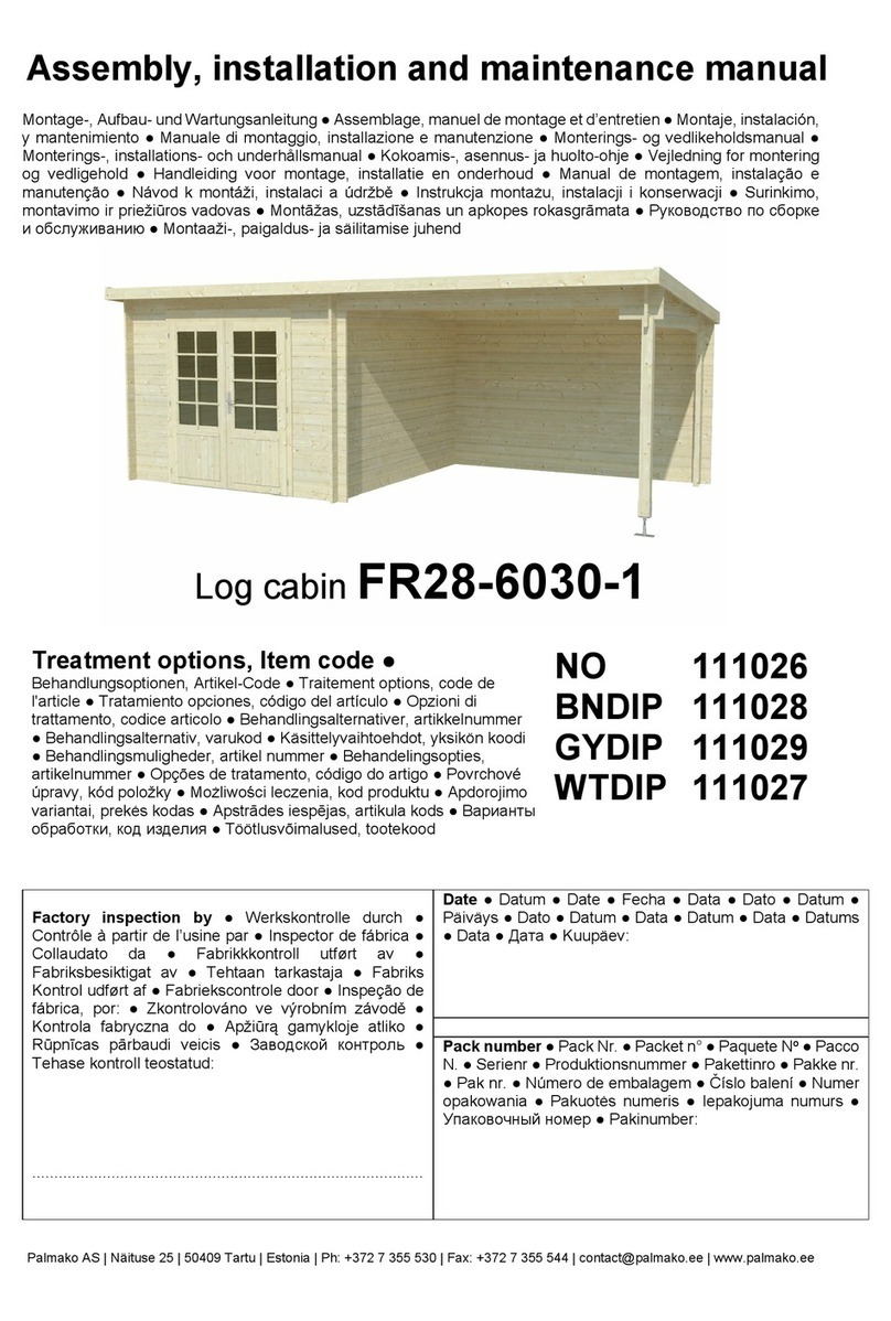 Palmako FR28-6030-1 Assembly, installation and maintenance manual