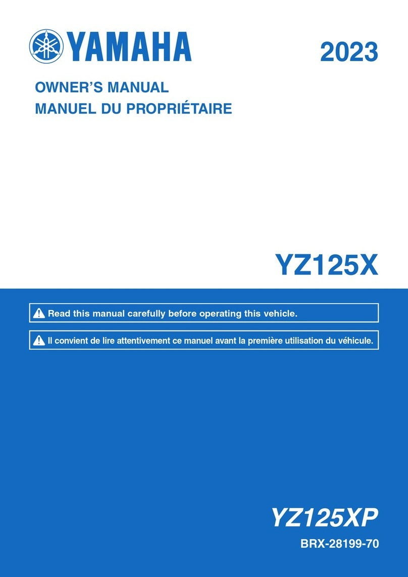Yamaha YZ125X 2023 owner's manual