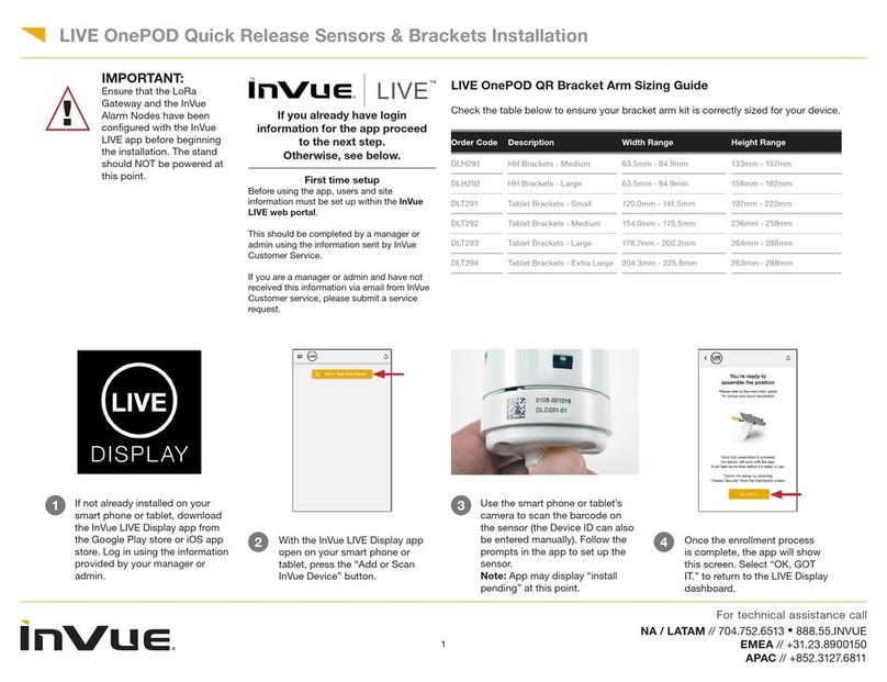 inVue LIVE OnePOD Quick Release Series Installation