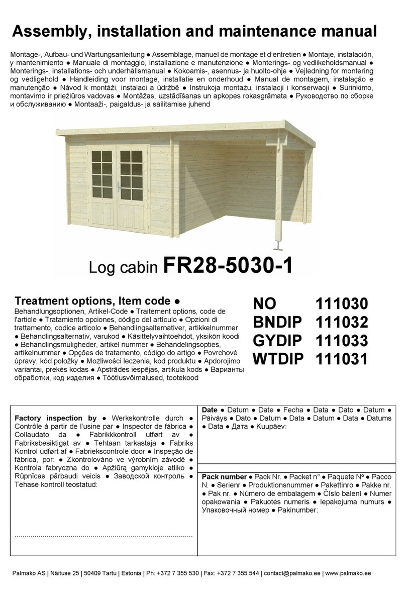 Palmako FR28-5030-1 Assembly, installation and maintenance manual Palmako FR28-5030-1 Assembly, installation and maintenance manual