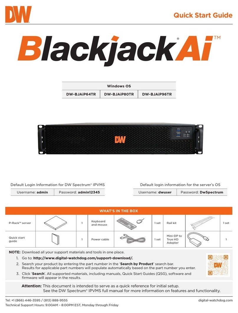 Digital Watchdog Blackjack Ai DW-BJAiP64TR User manual