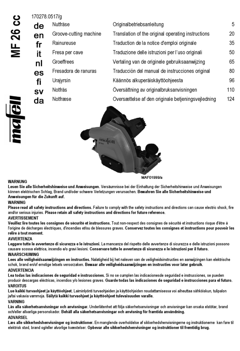 Mafell MF 26 cc Original operating instructions