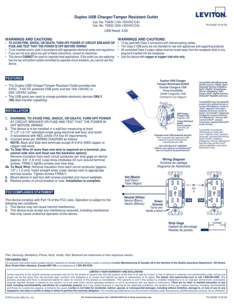Leviton T5832 manual