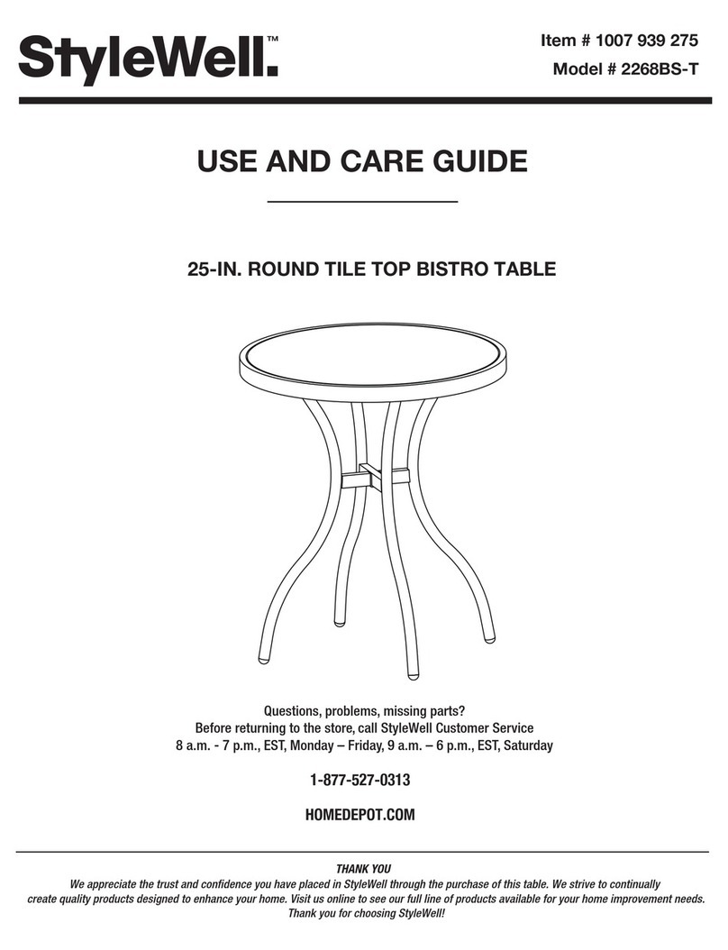 StyleWell 2268BS-T User manual StyleWell 2268BS-T User manual