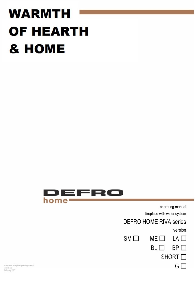 Defro Home RIVA Series User manual