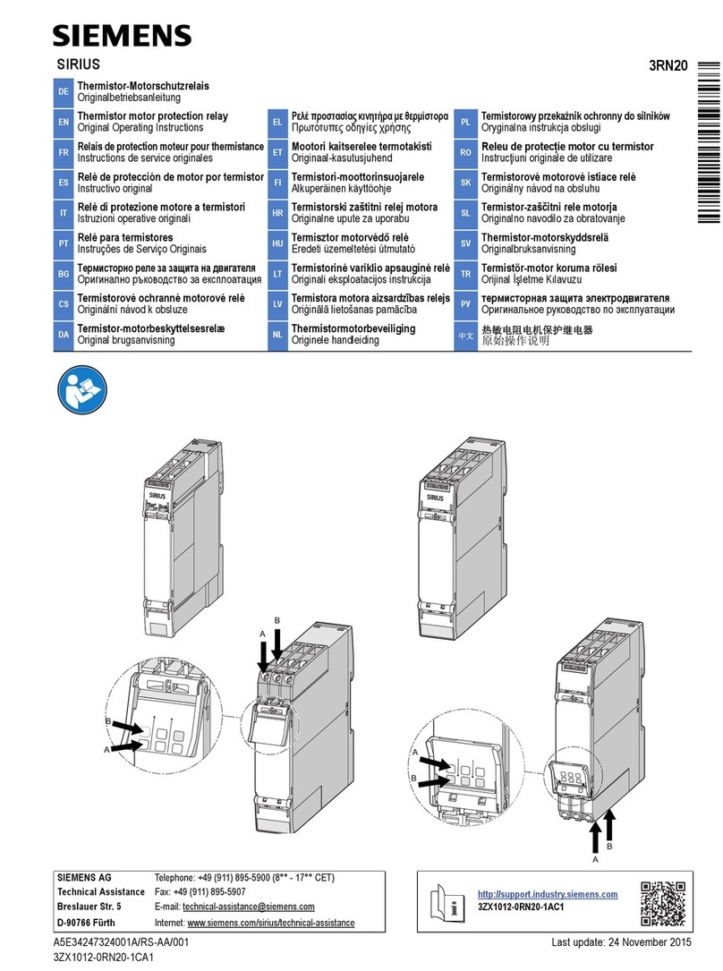 Siemens SIRIUS 3RN20 Series User manual