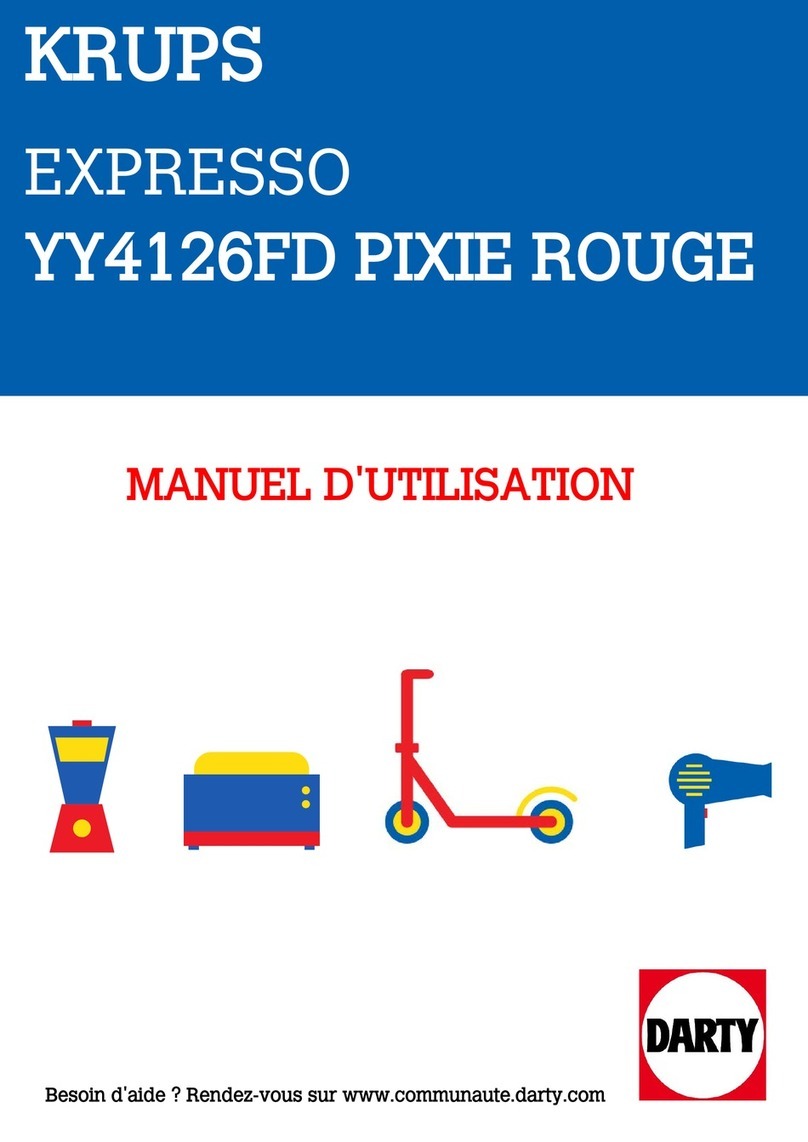 Krups NESPRESSO my machine YY4126FD PIXIE ROUGE User manual