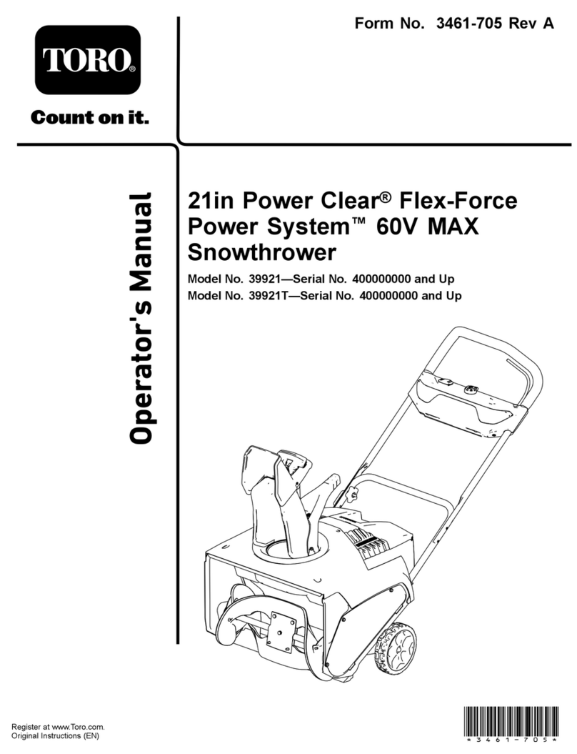 Toro Power Clear 39921T Operator's manual