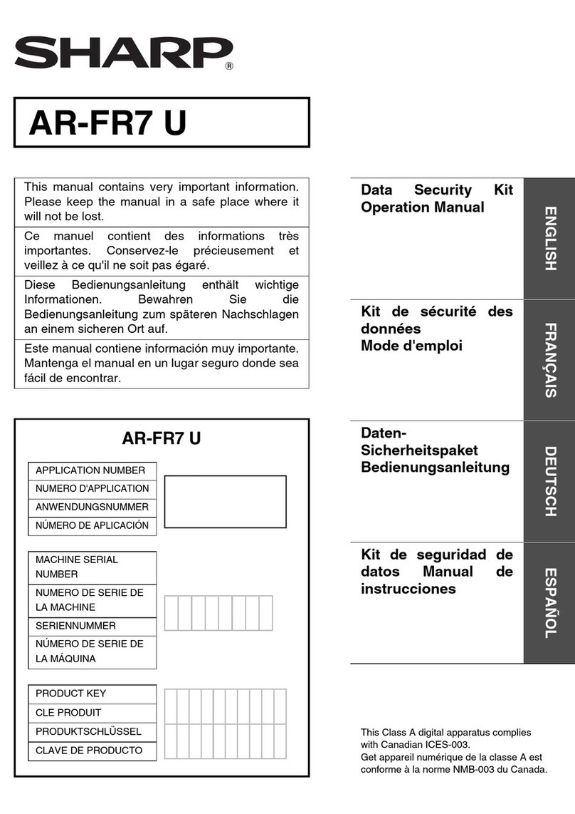 Sharp AR-FR7 U User manual