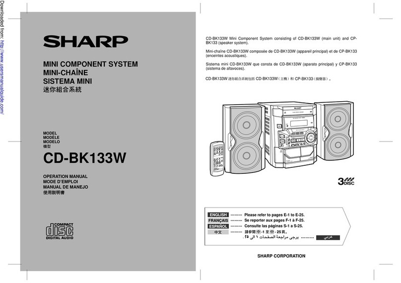 Sharp CD-BK133W User manual Sharp CD-BK133W User manual