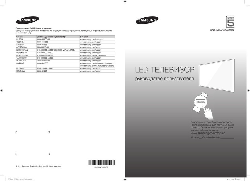 Samsung UE40H5003A User manual