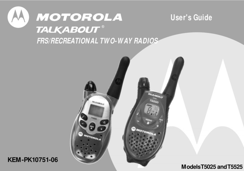 Motorola TALKABOUT T5025 User manual