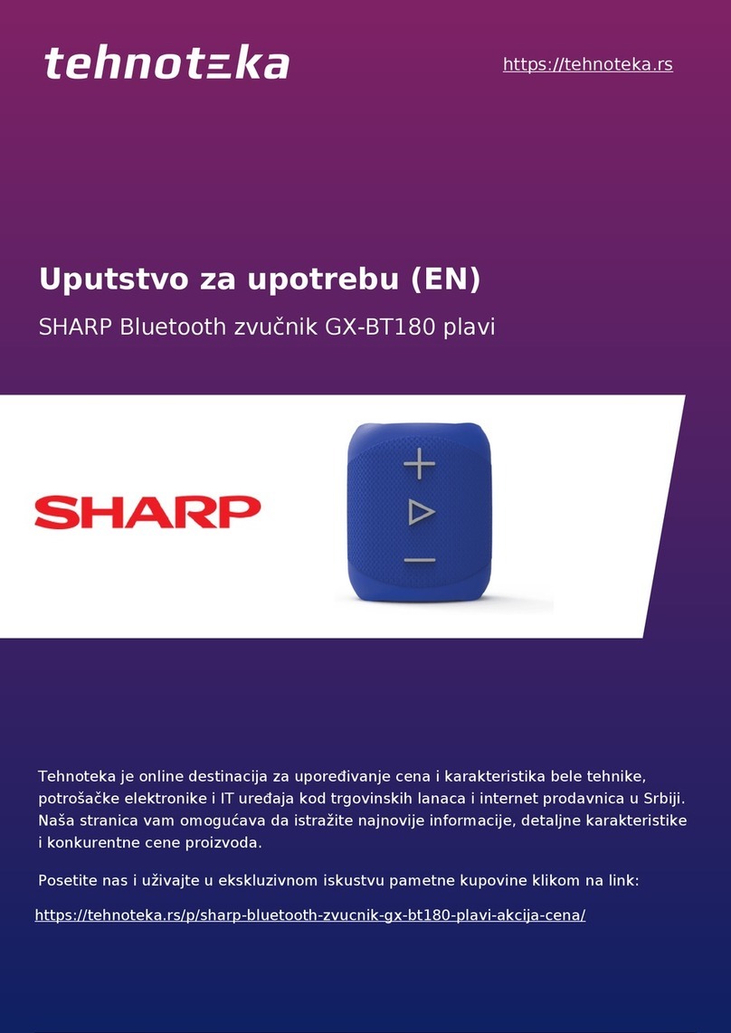 Sharp GX-BT180 User manual