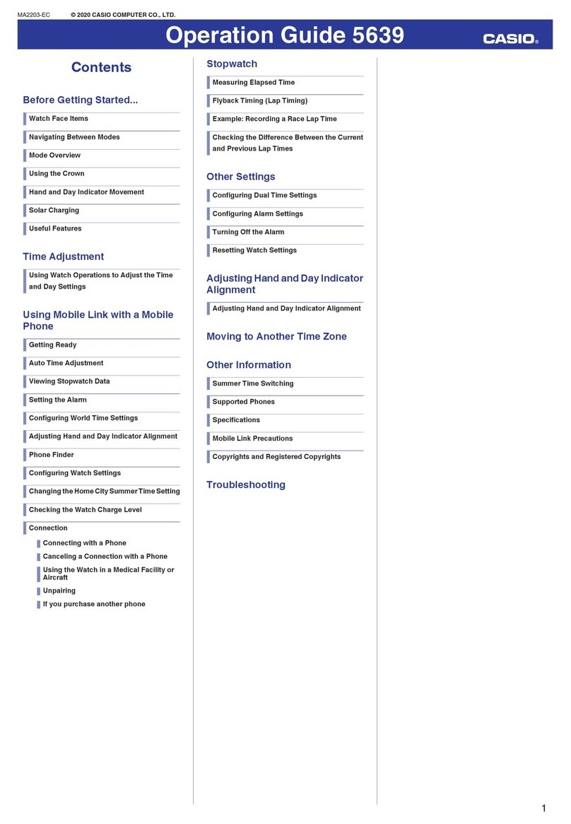 Casio 5639 User manual
