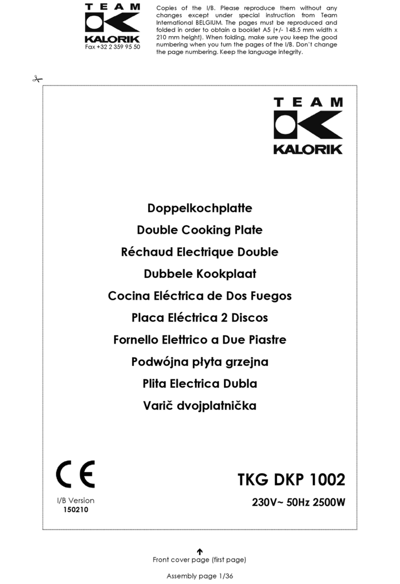 Team Kalorik TKG DKP 1002 operating instructions