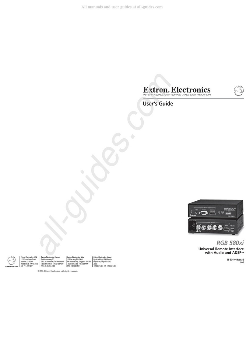 Extron electronics RGB 580x User manual