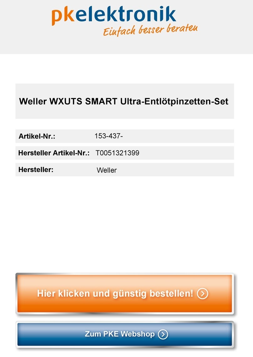 Weller WXUTS User manual Weller WXUTS User manual
