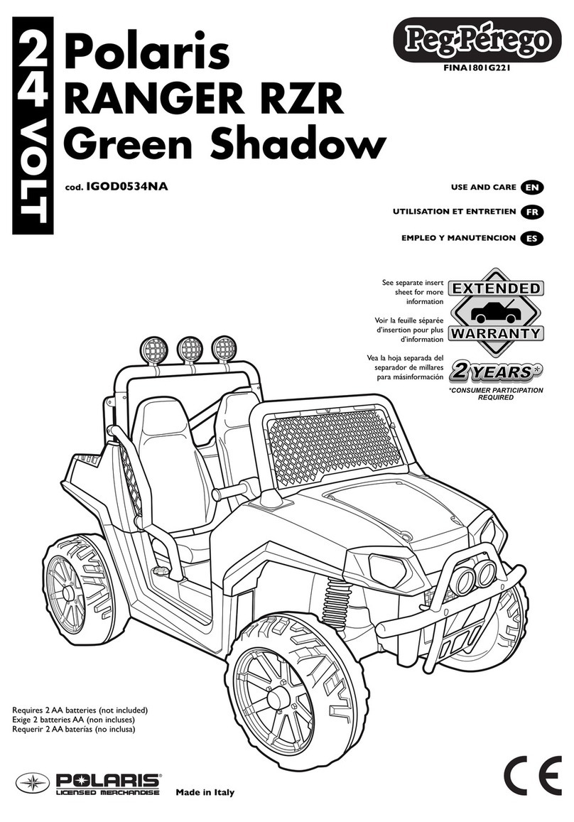 Peg-Perego Polaris RANGER RZR Green Shadow Installation instructions