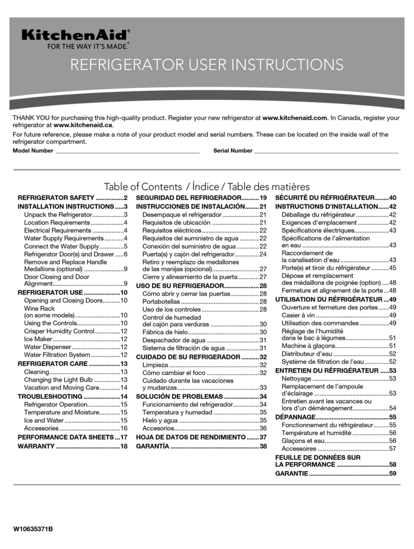 KitchenAid KRFF302ESS User manual