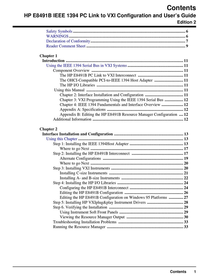 HP E8491B IEEE 1394 User manual HP E8491B IEEE 1394 User manual