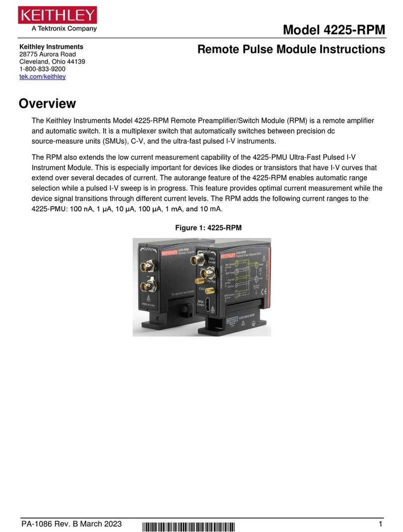 Tektronix KEITHLEY 4225-RPM User manual