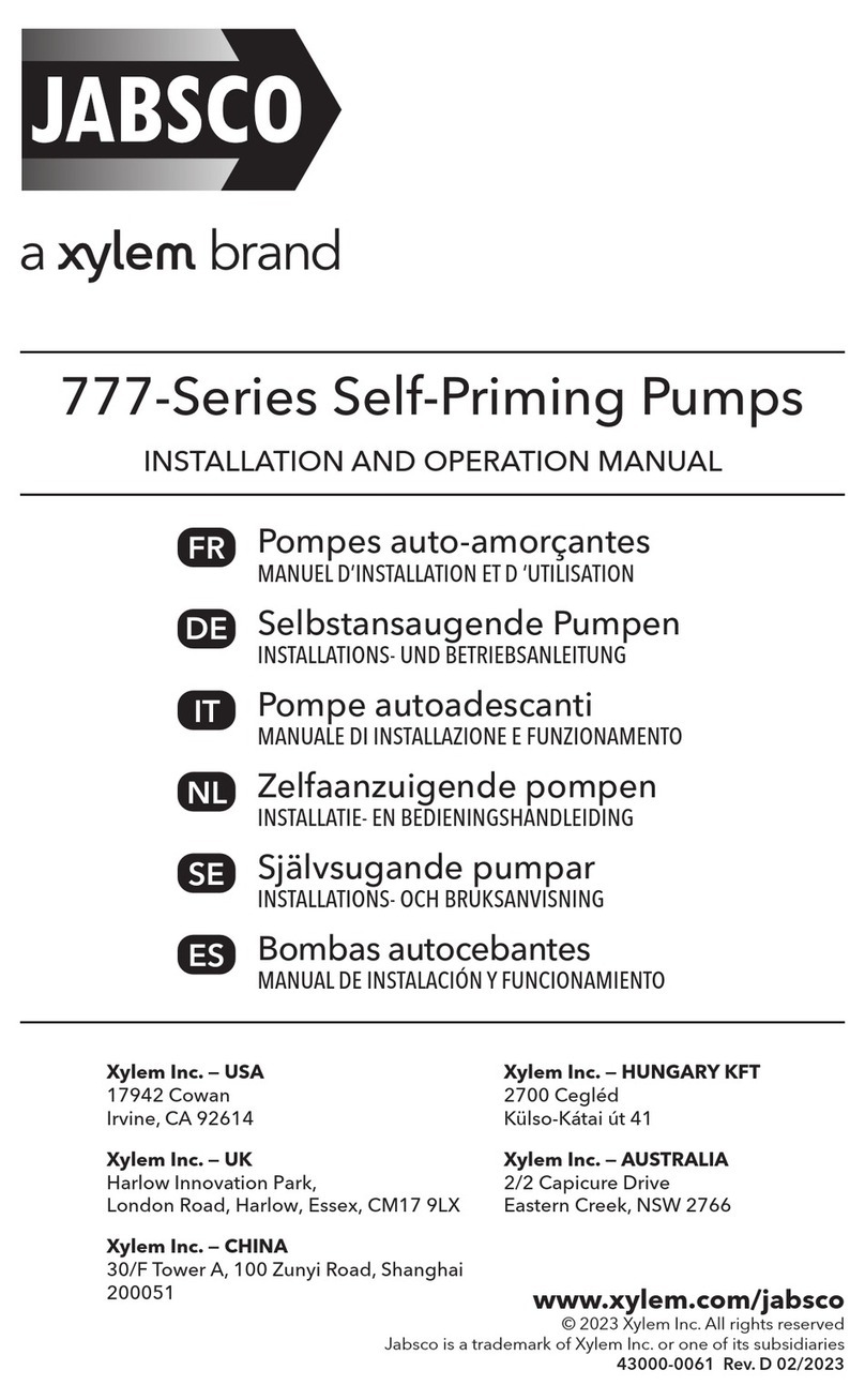 Xylem JABSCO 777 Series User manual