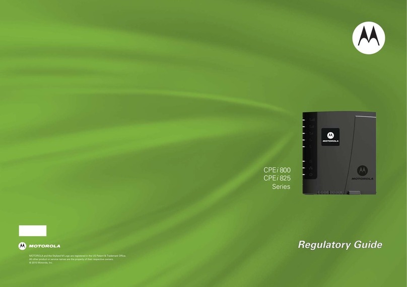 Motorola CPEi 825 Series Regulatory guide Motorola CPEi 825 Series Regulatory guide