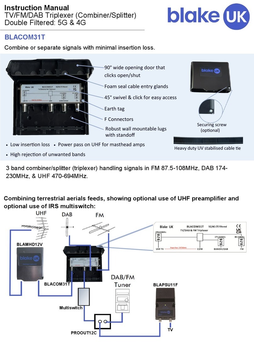 Blake UK BLACOM31T instruction manual