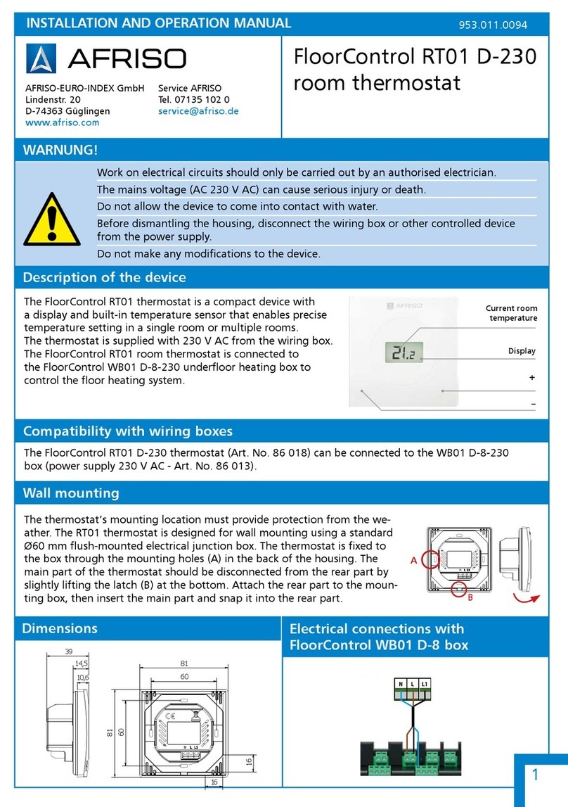 AFRISO FloorControl RT01 User manual