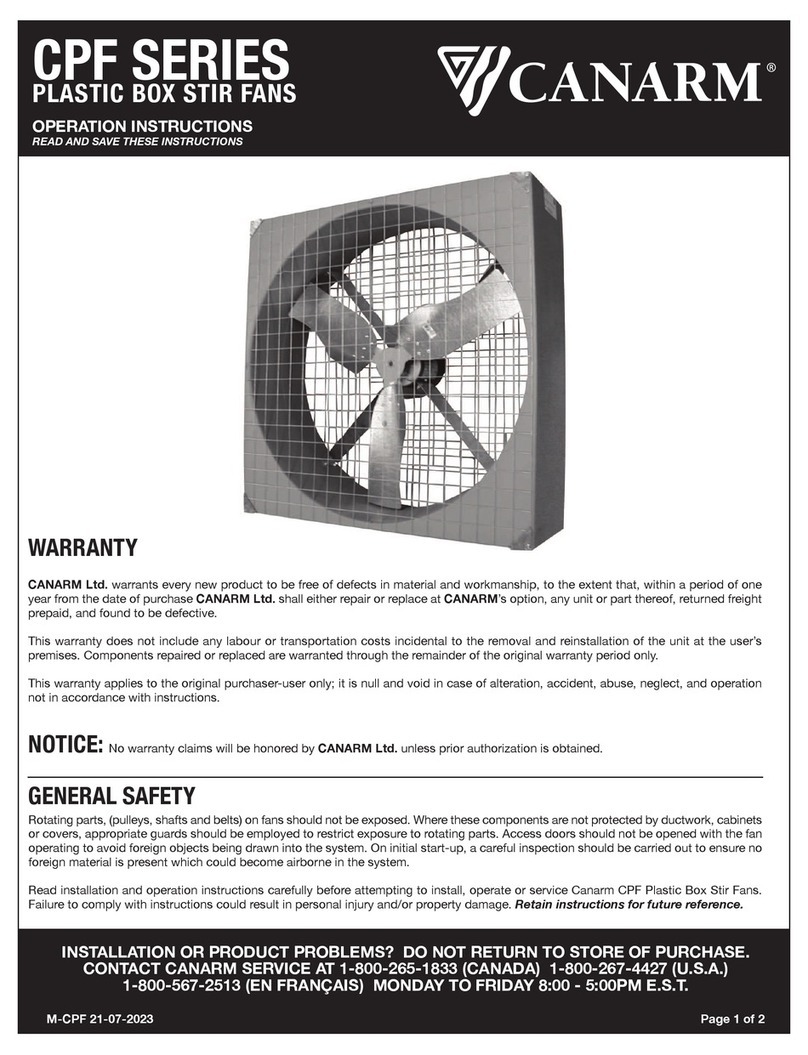 Canarm CPF Series User manual