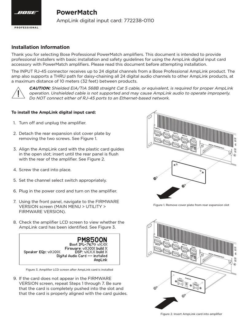 Bose Professional PowerMatch PM8500N manual