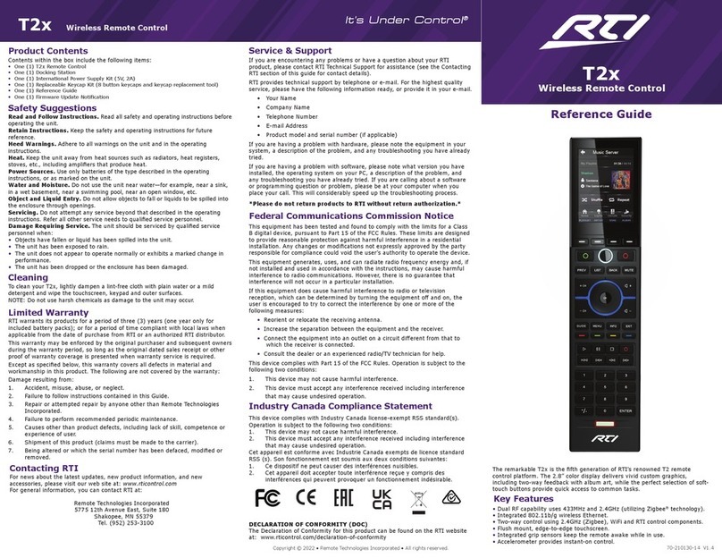 RTI T2x reference guide