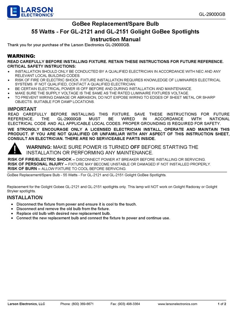 Larson Electronics GL-29000GB instruction manual