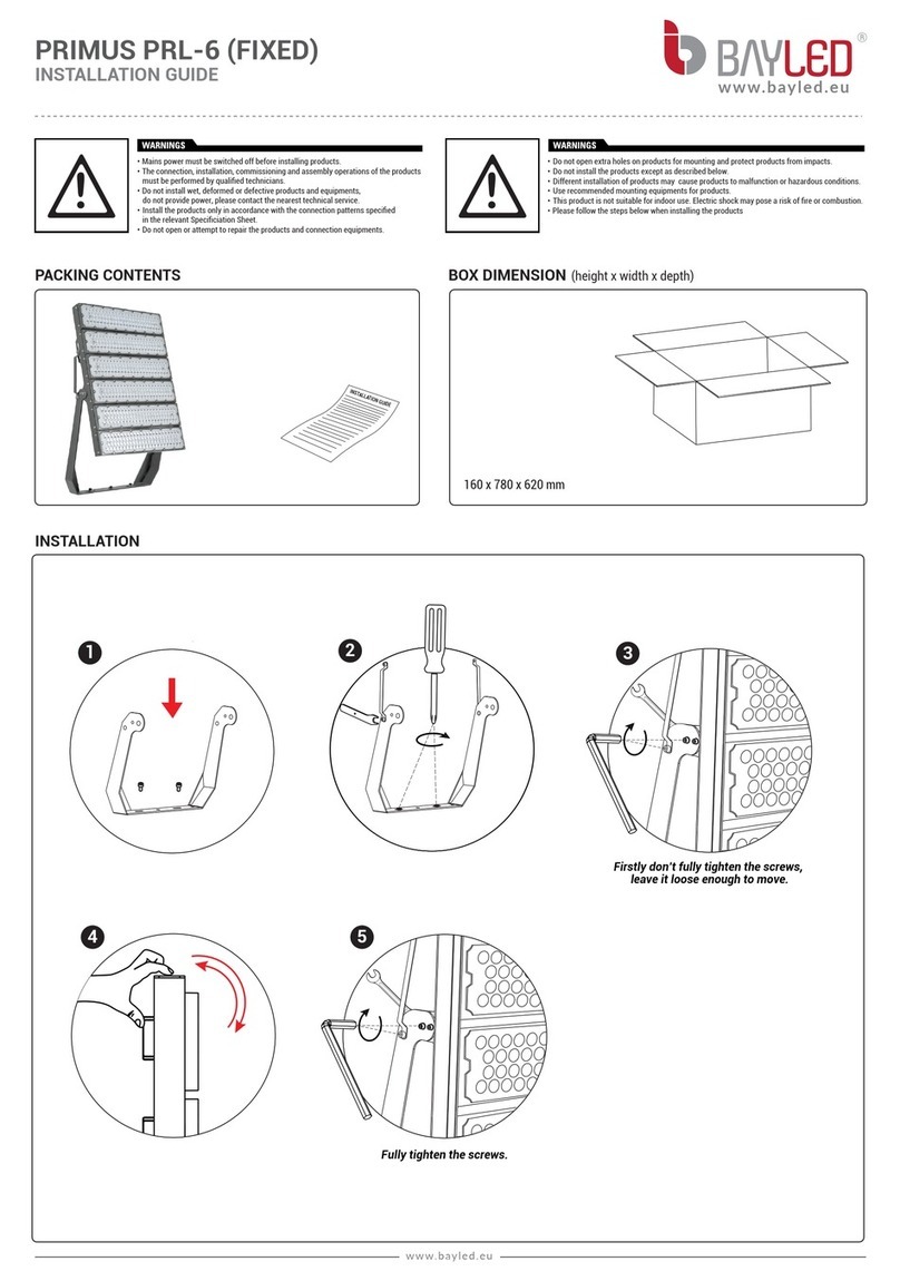 BAYLED PRIMUS PRL-6 (FIXED) installation guide