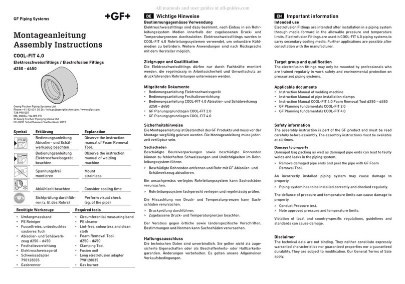 GF COOL-FIT 4.0 Assembly instructions