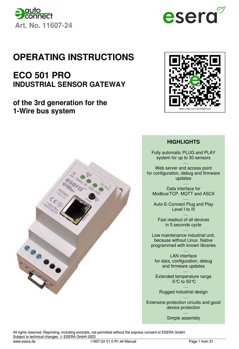 esera ECO 501 PRO operating instructions