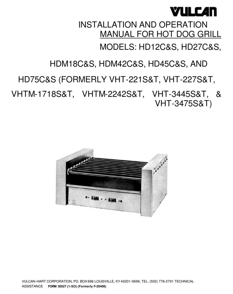 Vulcan-Hart HD12C Additional Instructions for Installation and Operation