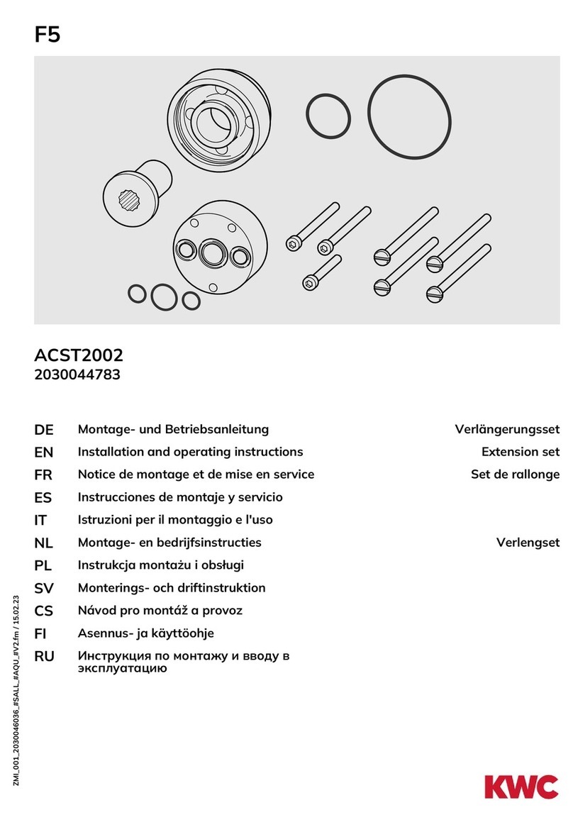 KWC ACST2002 Installation and operating instructions