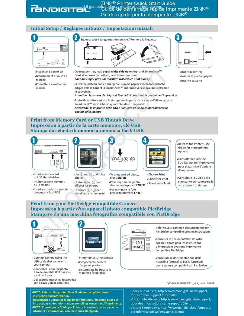 Pandigital ZINK quick start guide