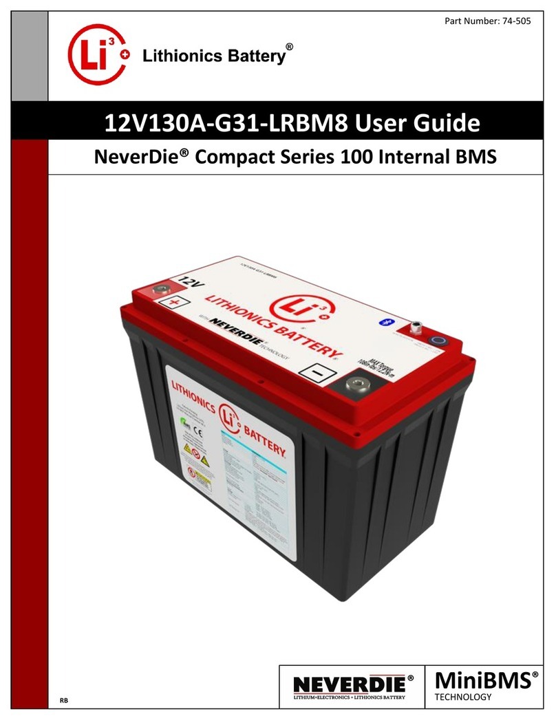 Lithionics Battery 12V130A-G31-LRBM8 user guide Lithionics Battery 12V130A-G31-LRBM8 user guide
