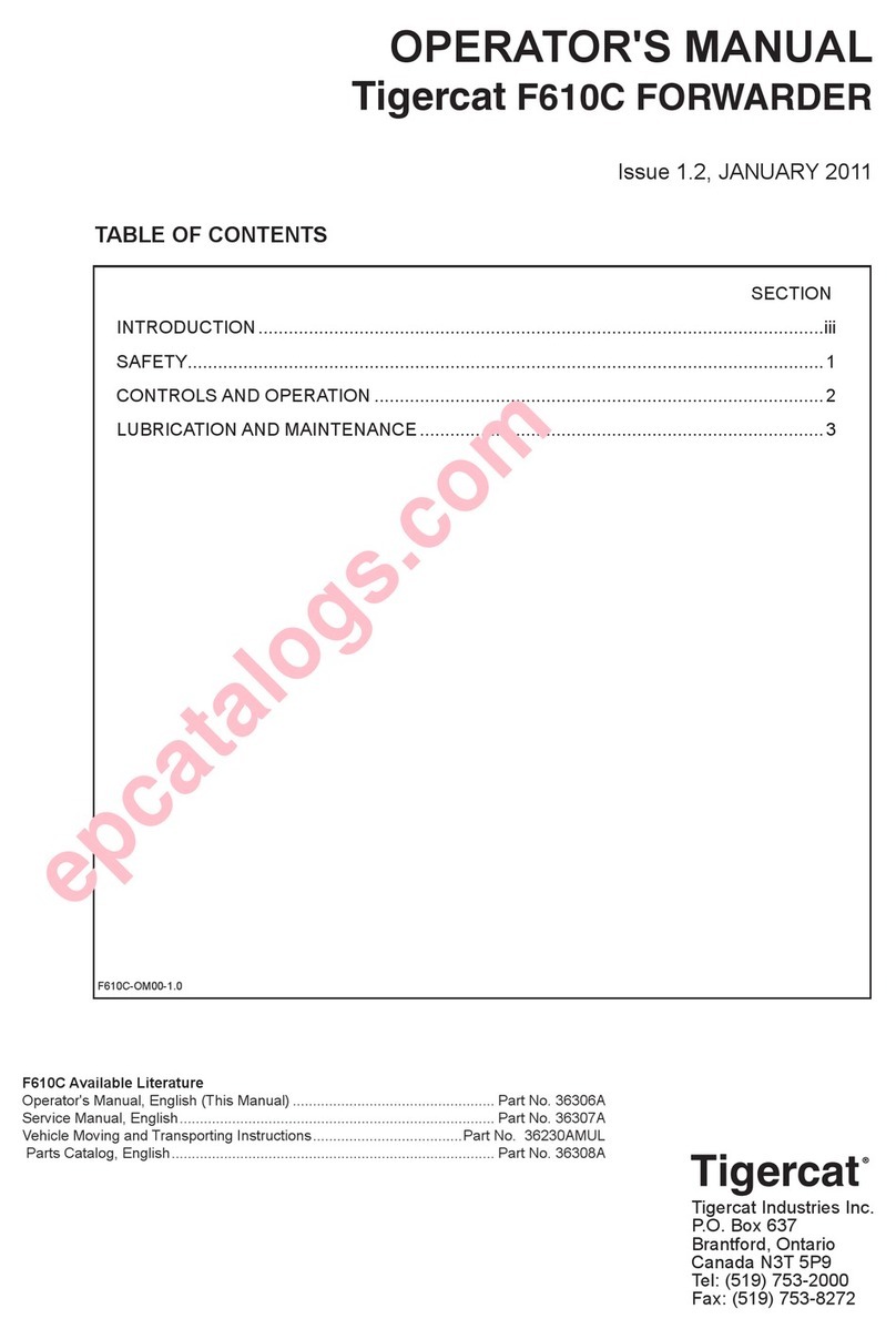 Tigercat F610C FORWARDER Operator's manual